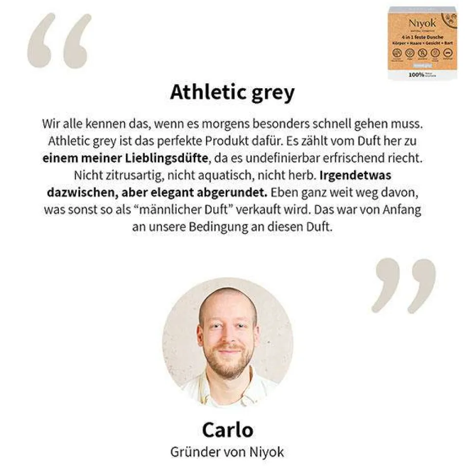 4 in 1 feste Dusche - Athletic grey 80 g
