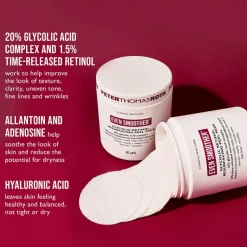 CLINICAL SKIN CARE   EVEN SMOOTHER GLYCOLIC RETINOL RESURFACING PEEL PADS Pro Packung 60 Stück