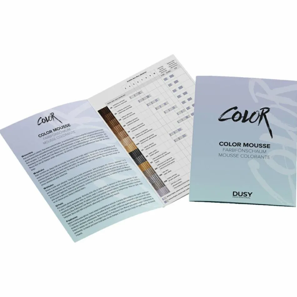Color Mousse Farbkarte gedruckt