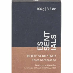 ESSENTIALS   Feste Körperseife Schwarze Johannisbeere & Zeder 100 g