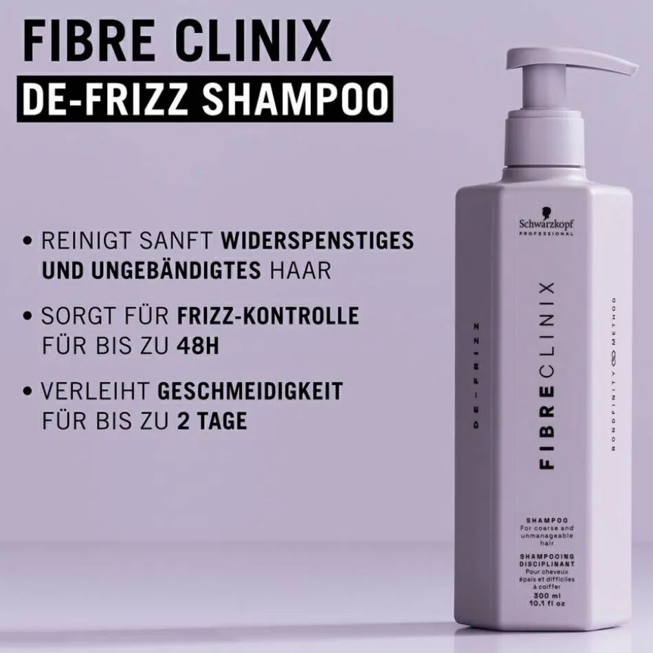 FIBRE CLINIX De-Frizz Shampoo 300 ml