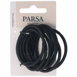Haargummis groß Schwarz, 9 Stück