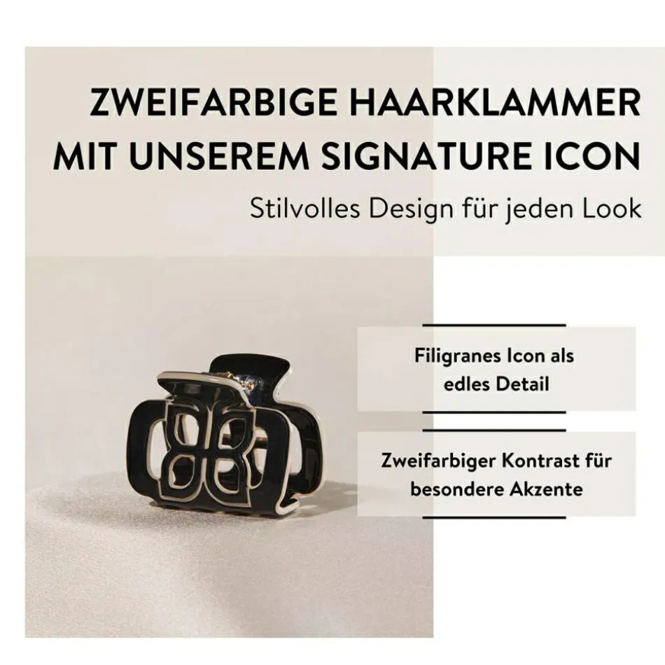 Haarklammer Cut-Out Schwarz/Weiß