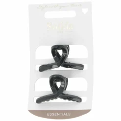 Haarklammern black shiny 2 Stück