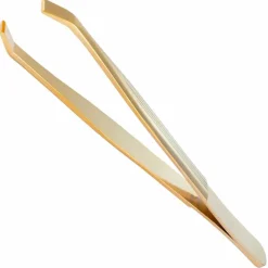 Haarpinzette klauenförmig gebogen, gold, 9 cm