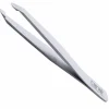 Haarpinzette, runde Spitze, satin, rostfrei, 9 cm Satin