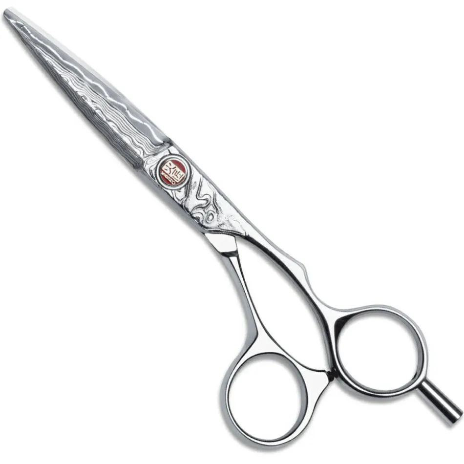 Haarschere Damascus Offset