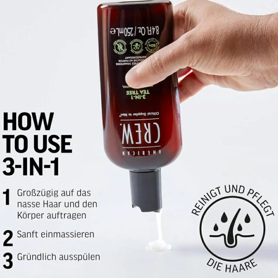 3In1 Tea Tree Shampoo, Conditioner & Body Wash 450 ml