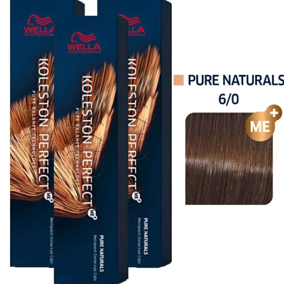 Koleston Perfect ME+ Pure Naturals 3er Set 6/0 Dunkelblond 3 x 60 ml