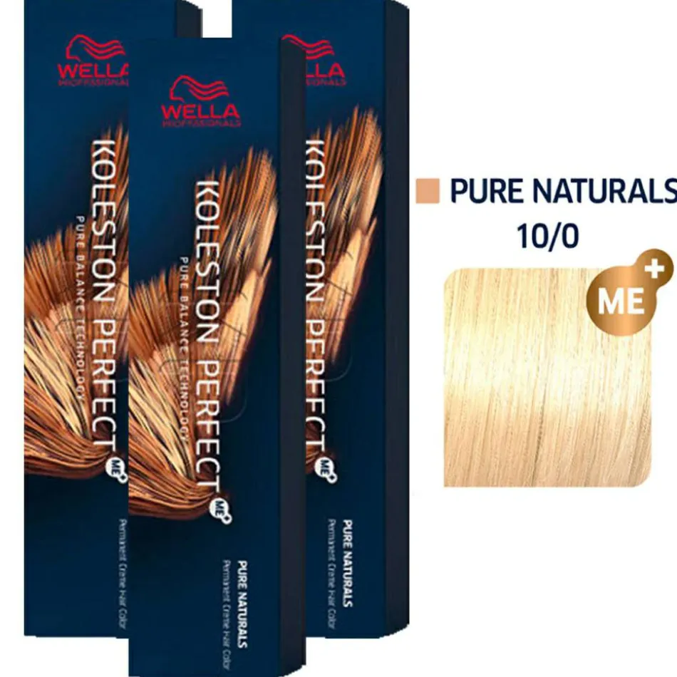 Koleston Perfect ME+ Pure Naturals 3er Set 10/0 Hell Lichtblond 3 x 60 ml