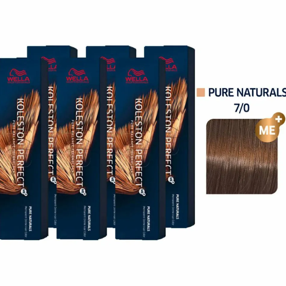 Koleston Perfect ME+ Pure Naturals 6er Set 7/0 Mittelblond 6 x 60 ml