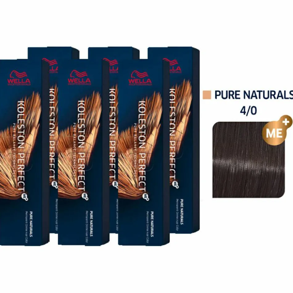 Koleston Perfect ME+ Pure Naturals 6er Set 4/0 Mittelbraun 6 x 60 ml