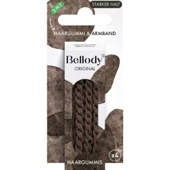 Original Haargummis Mocha Brown 4 Stück
