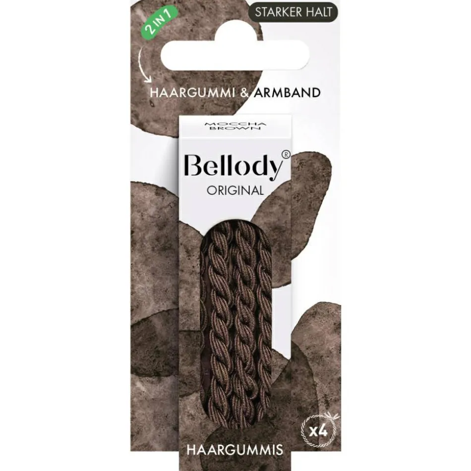 Original Haargummis Mocha Brown 4 Stück