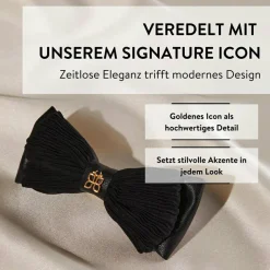 Patentspange mit Schleife Schwarz