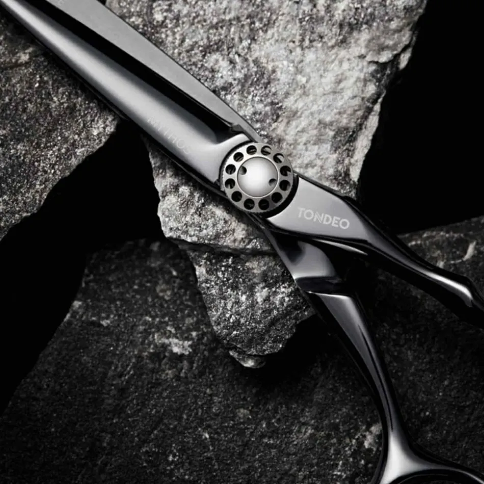 Premium Haarschere Mythos Black Offset Conblade 5½"