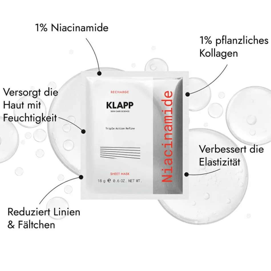 RECHARGE Niacinamide Triple Action Refine Sheet Mask 1 Stück