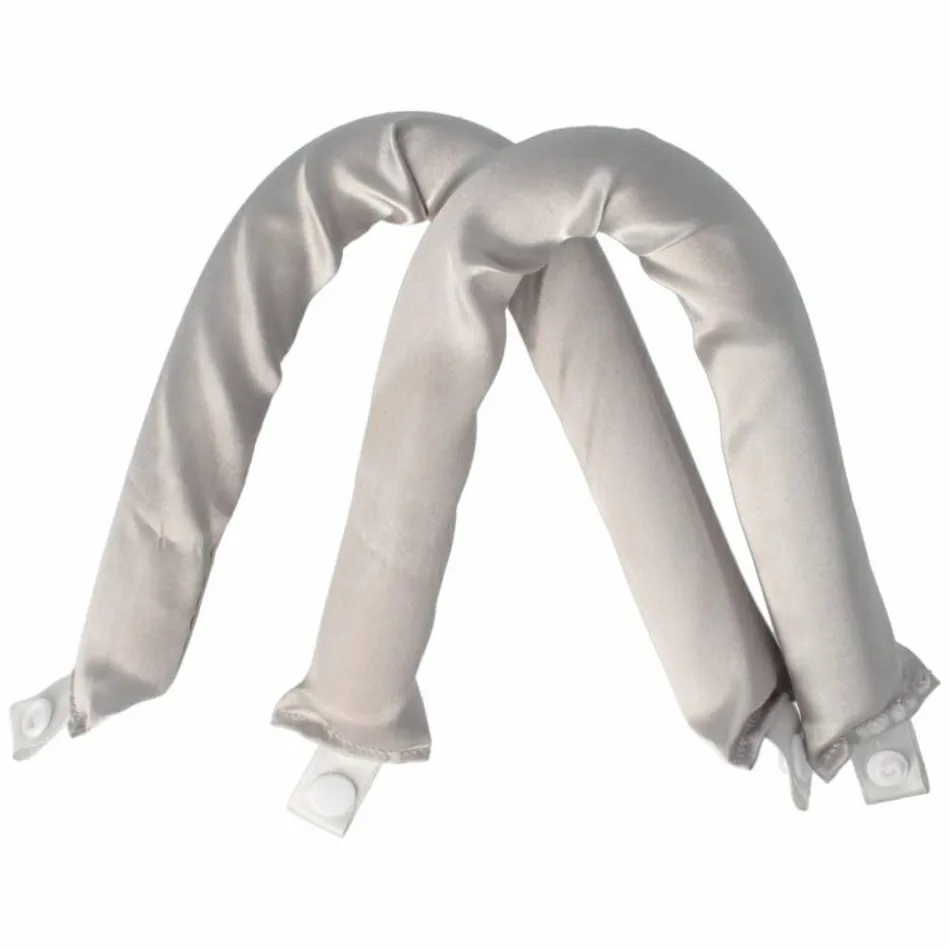 Satin Papilloten Grau 2 Stück