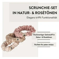 Scrunchie-Set mehrfarbig satiniert 3 Stück