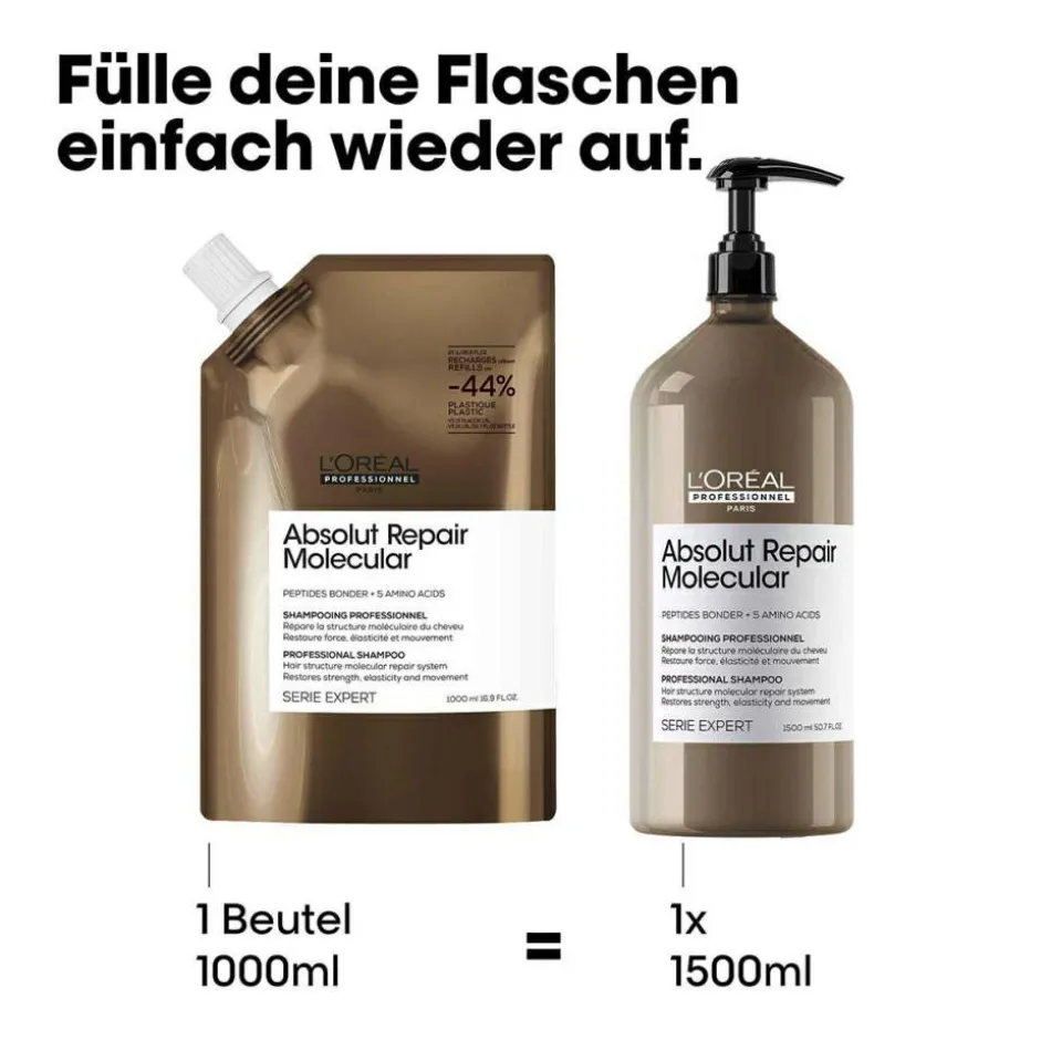 Serie Expert Absolut Repair Molecular Professional Shampoo Refill 1 Liter