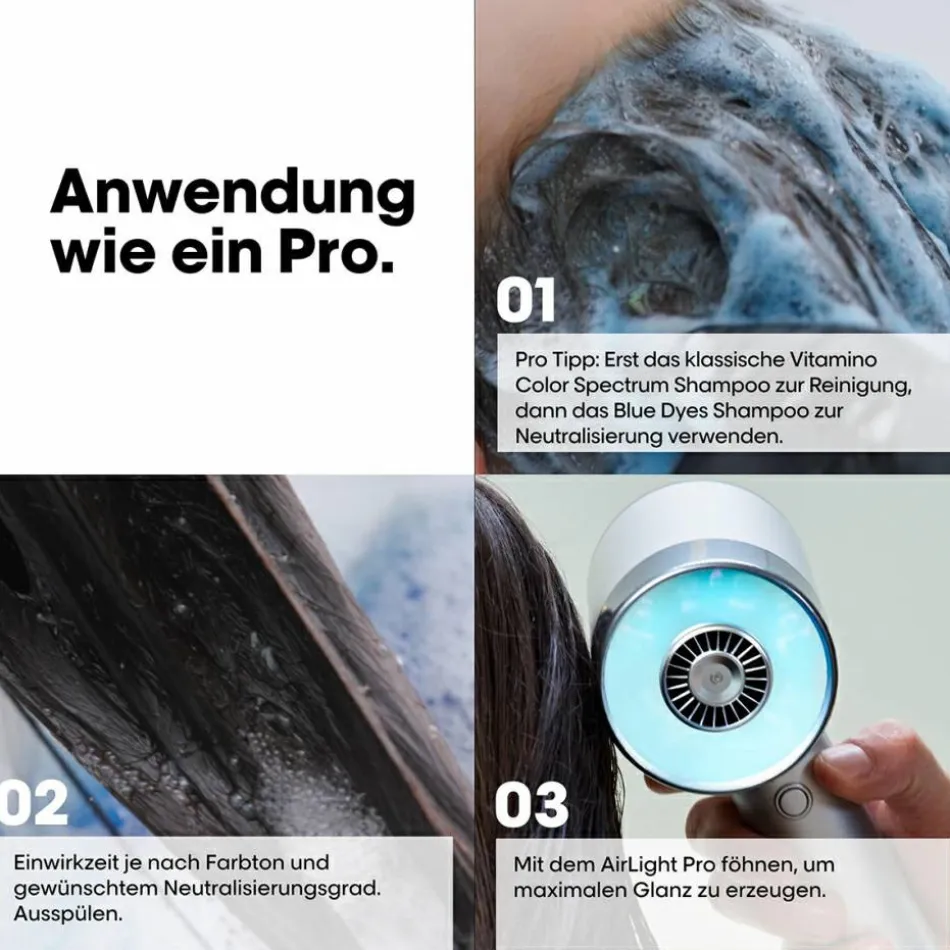 Serie Expert Vitamino Color Spectrum Blue Dyes Neutralizing Shampoo für hellbraunes Haar 300 ml