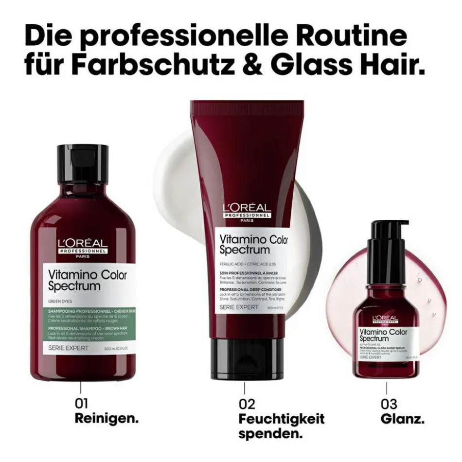 Serie Expert Vitamino Color Spectrum Green Dyes Neutralizing Shampoo für braunes Haar 300 ml