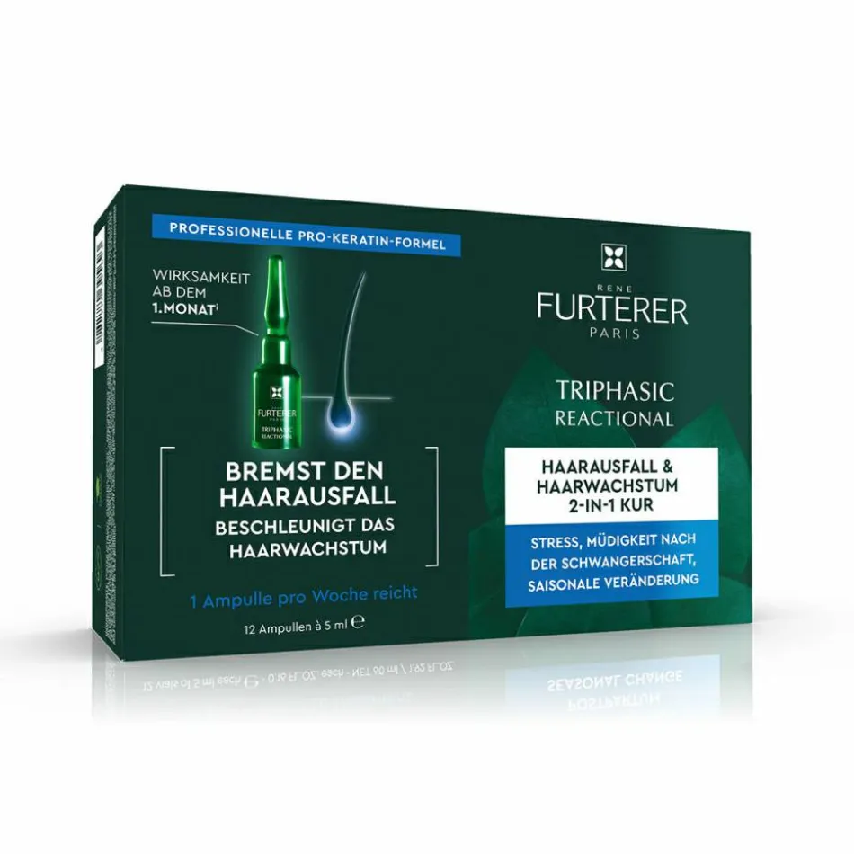 Triphasic Reactional Kur bei temporärem Haarausfall 12 x 5 ml