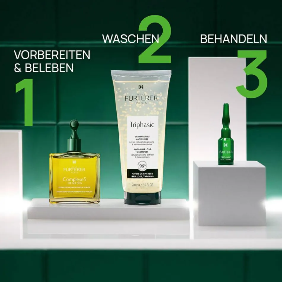 Triphasic Reactional Kur bei temporärem Haarausfall 12 x 5 ml
