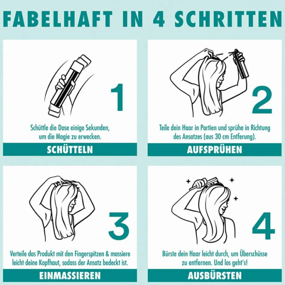 Trockenshampoo mit Farbe - Brünett 200 ml