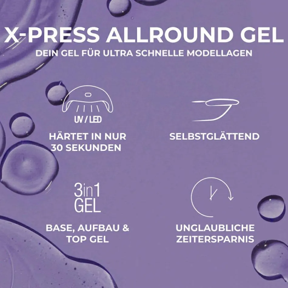 X-press Allround Gel - 30 Sec. - Milky White 15 g