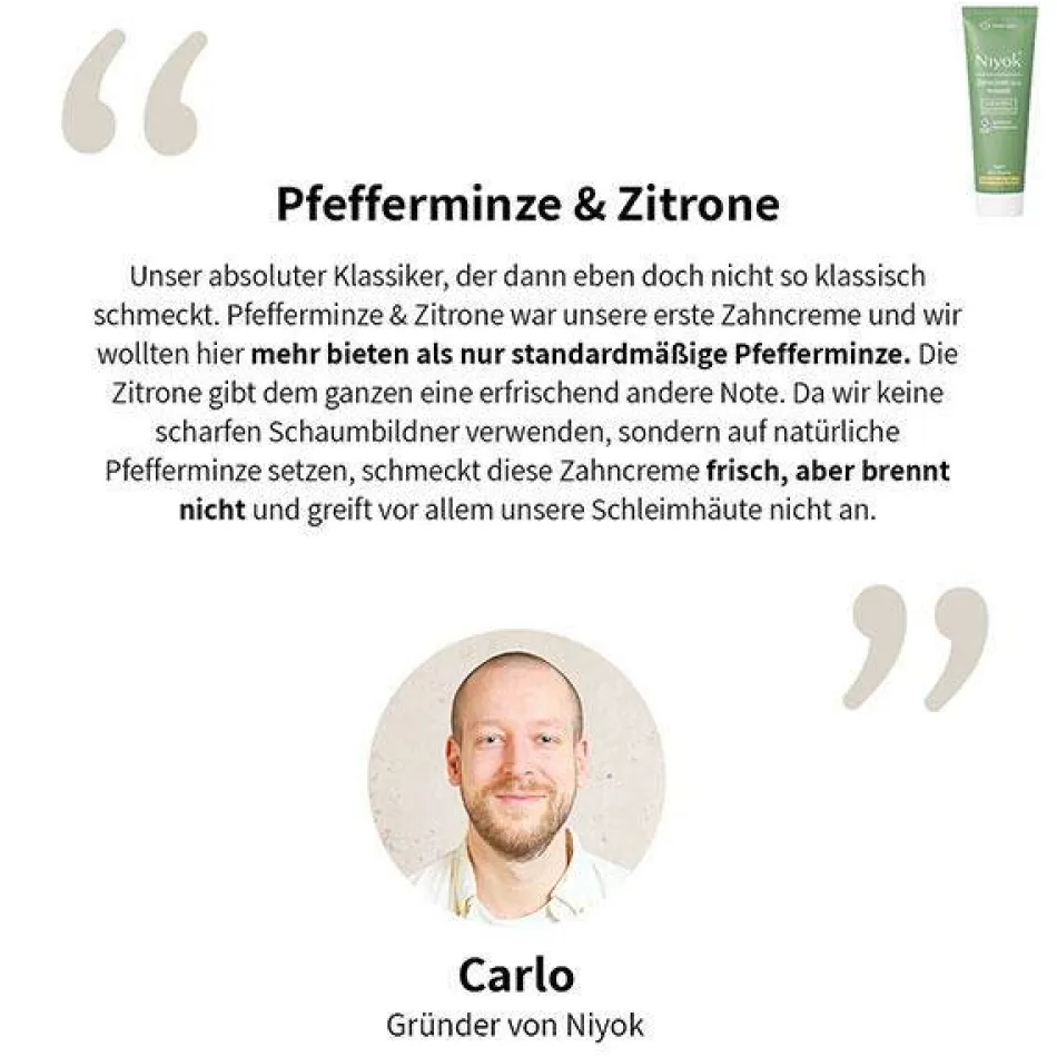 Zahncreme aus Kokosöl - Pfefferminze & Zitrone 75 ml